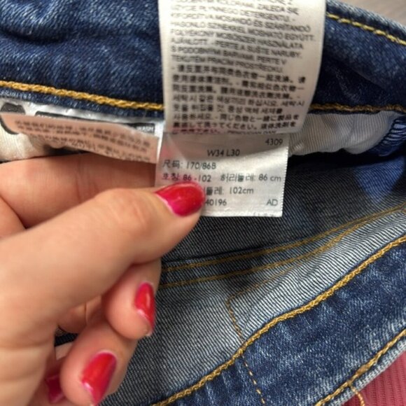 Levi's Blue Denim Jeans size 34 - Picture 4 of 9